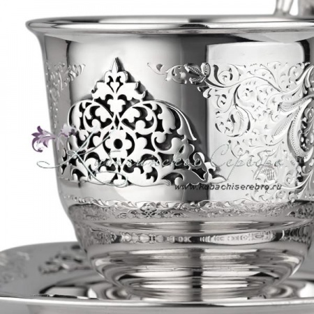 Чайная пара Лайт с выпиленными узорами на 145 мл