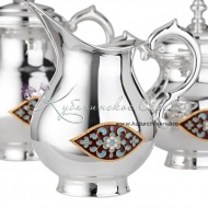 Чайный набор 925 пробы с горячей эмалью , арт №7263/2