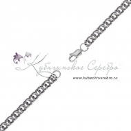 Серебряная цепь средняя, ширина 5 мм, арт №9912