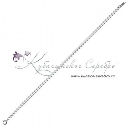 Браслет серебряный Love/s  граненая, ширина 3 мм 