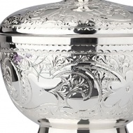 Сахарница из серебра 999 пробы , арт №1477