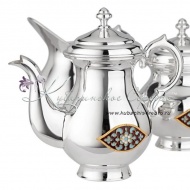 Чайный набор 925 пробы с горячей эмалью , арт №7263/2
