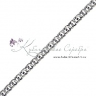 Серебряный браслет-цепочка, длина 19-20 см, ширина 1 см, арт №9915